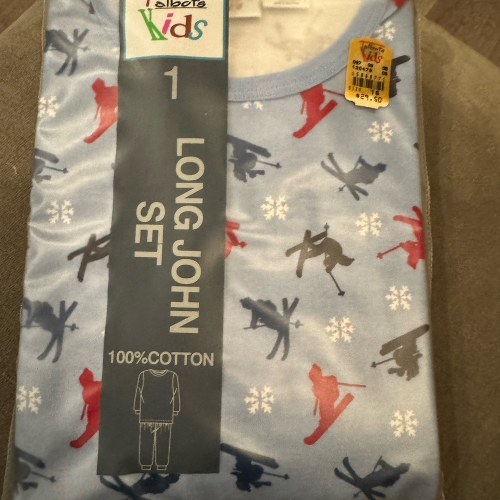 Talbots Kids Blue Ski Print Pajama Set